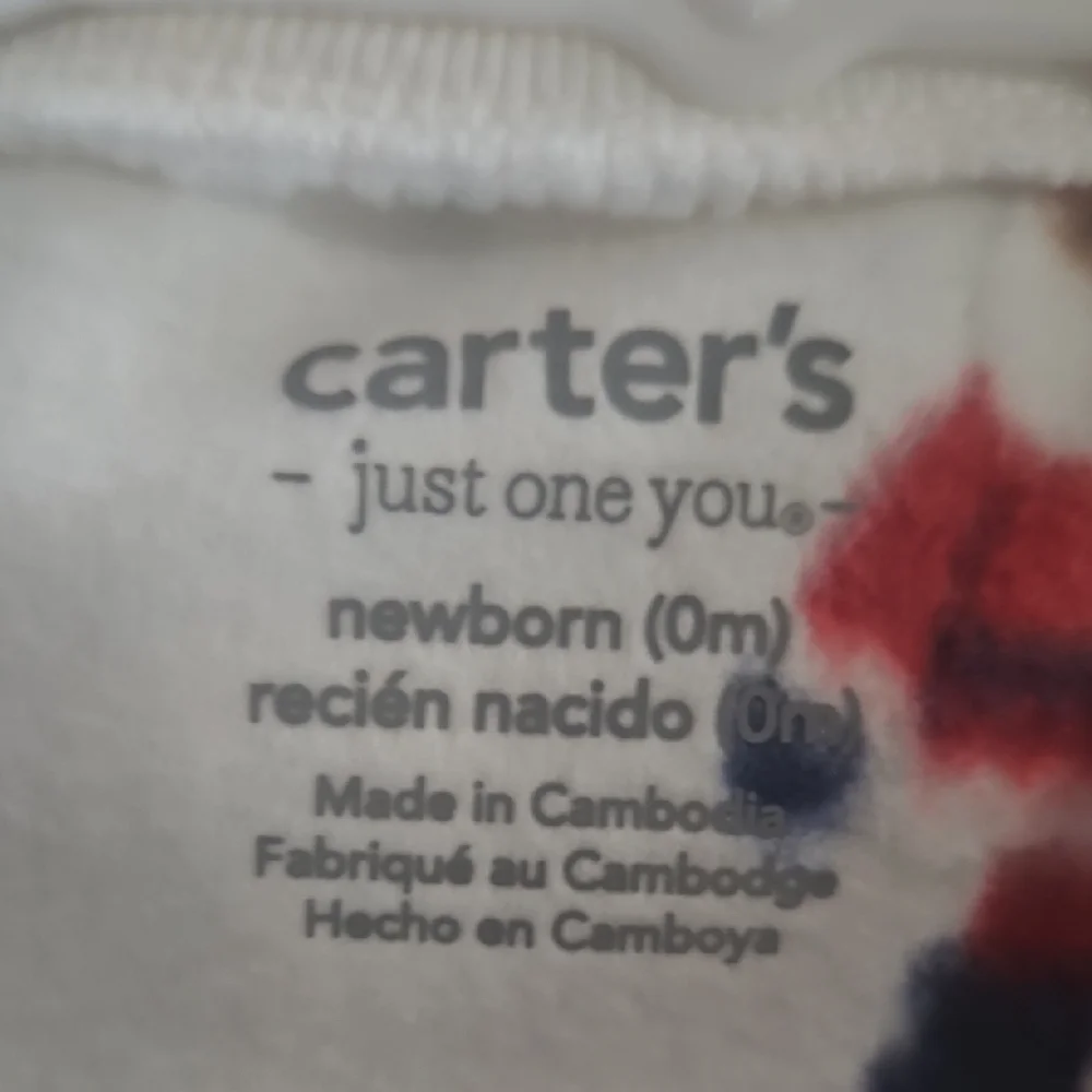 Carter's White and Red Holiday Footie